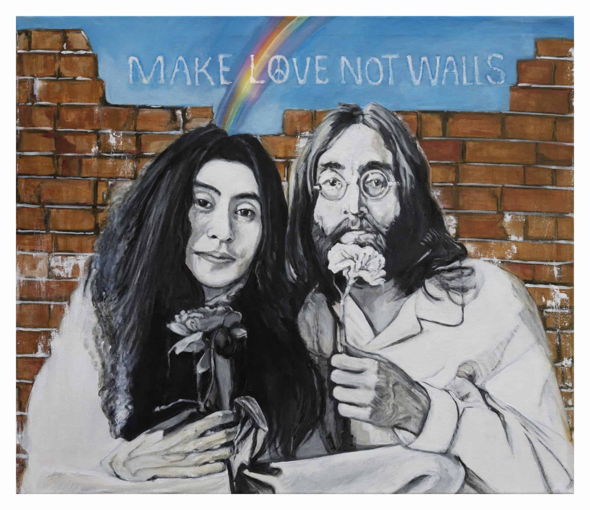 John Lennon & Yoko Ono ‘Make Love Not Walls’