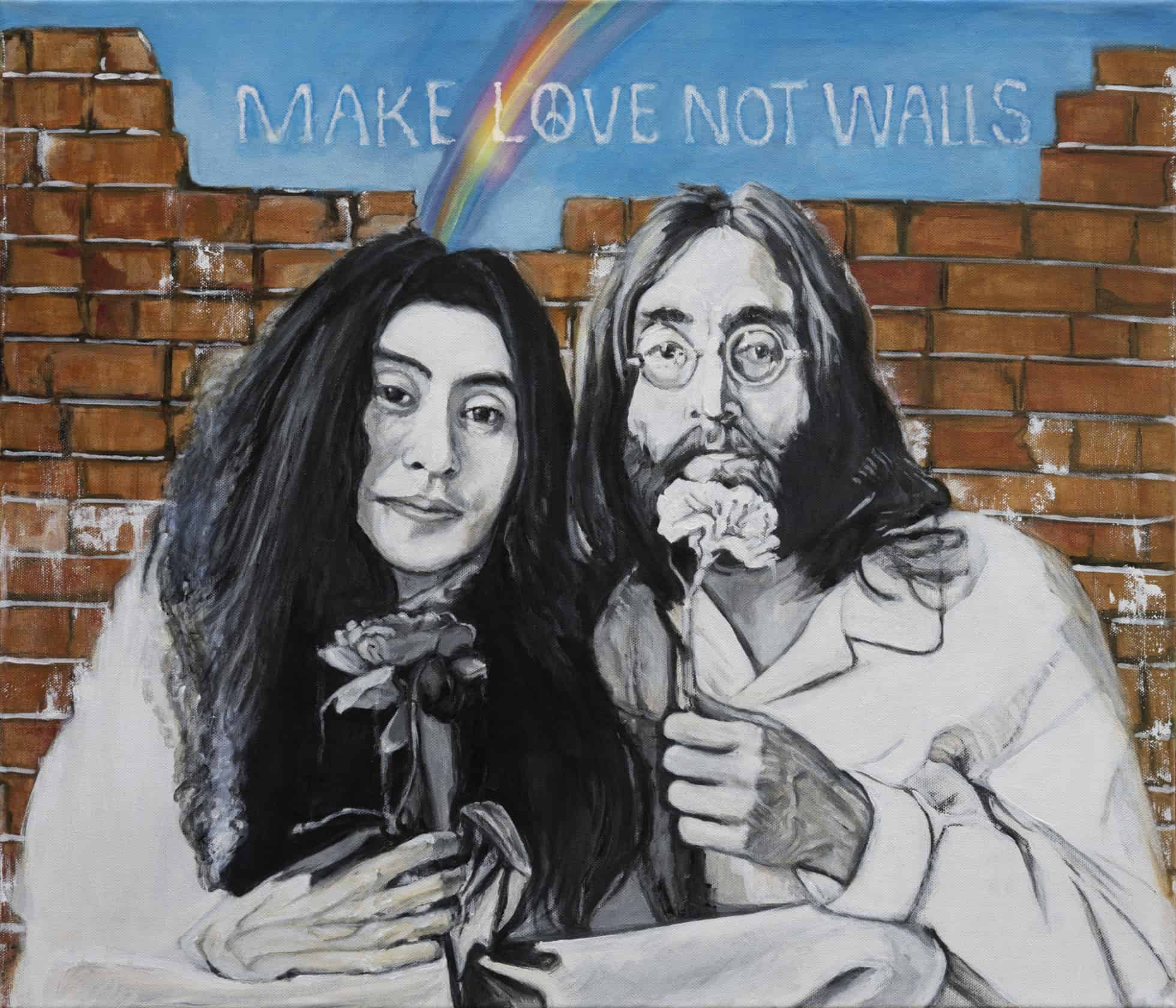 John Lennon & Yoko Ono ‘Make Love Not Walls’